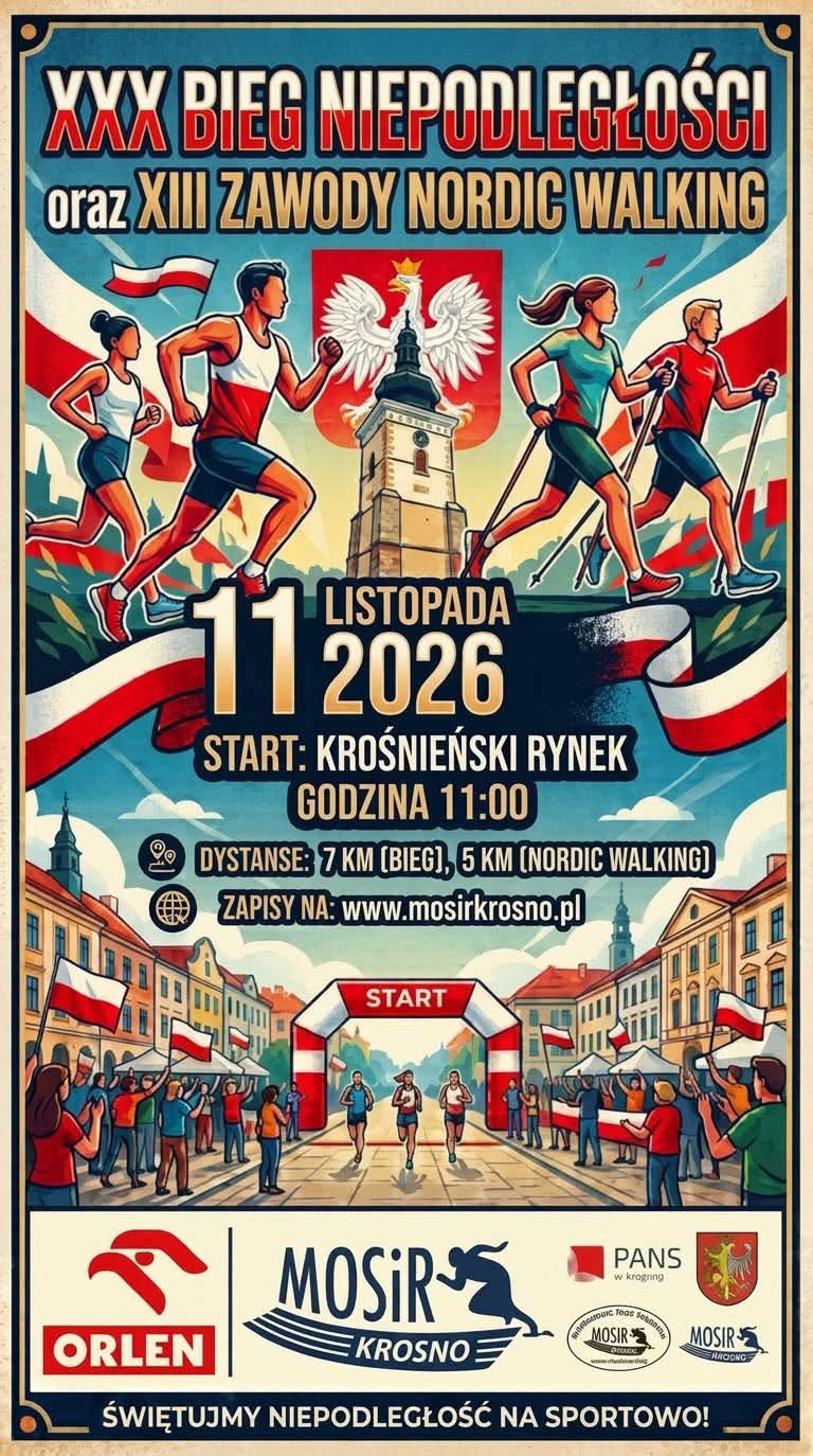 Wystartowały zapisy do XXX BIEGU NIEPODLEGŁOŚCI i XIII ZAWODÓW NORDIC WALKING